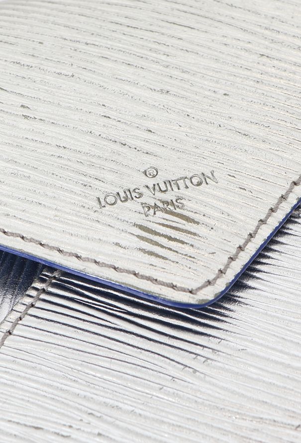 Louis Vuitton Silver Epi Envelope Pouch with Blue Trim - 11