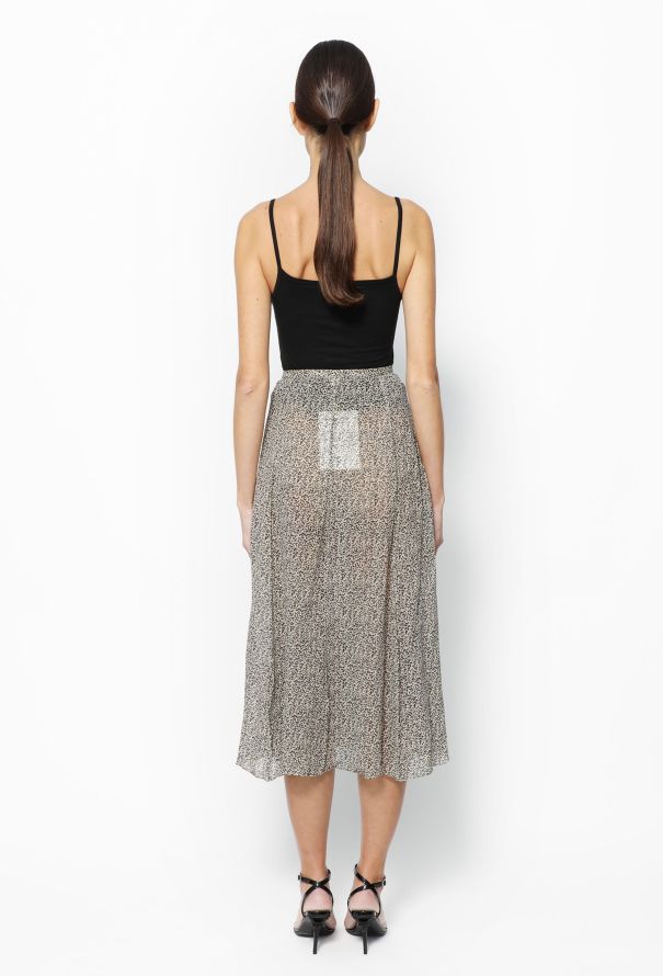 Calvin Klein '90s Printed Silk Skirt - 4