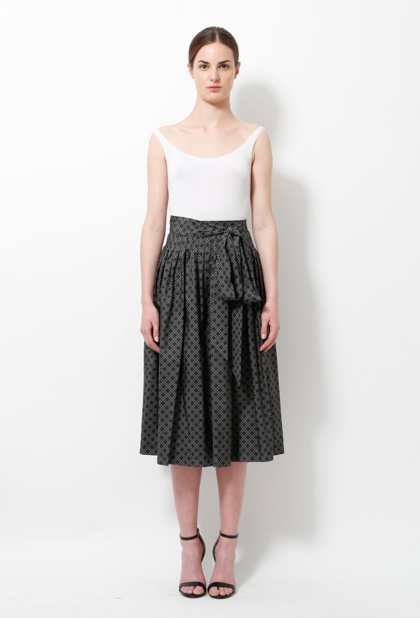 Saint Laurent 70s Pleated Belted Skirt - 1