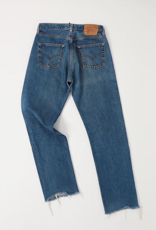 Men's Vintage 1999 Levi's Frayed Hem 501 Jeans - 4