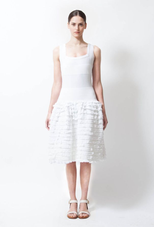 Alaïa White Ruffle Dress - 1