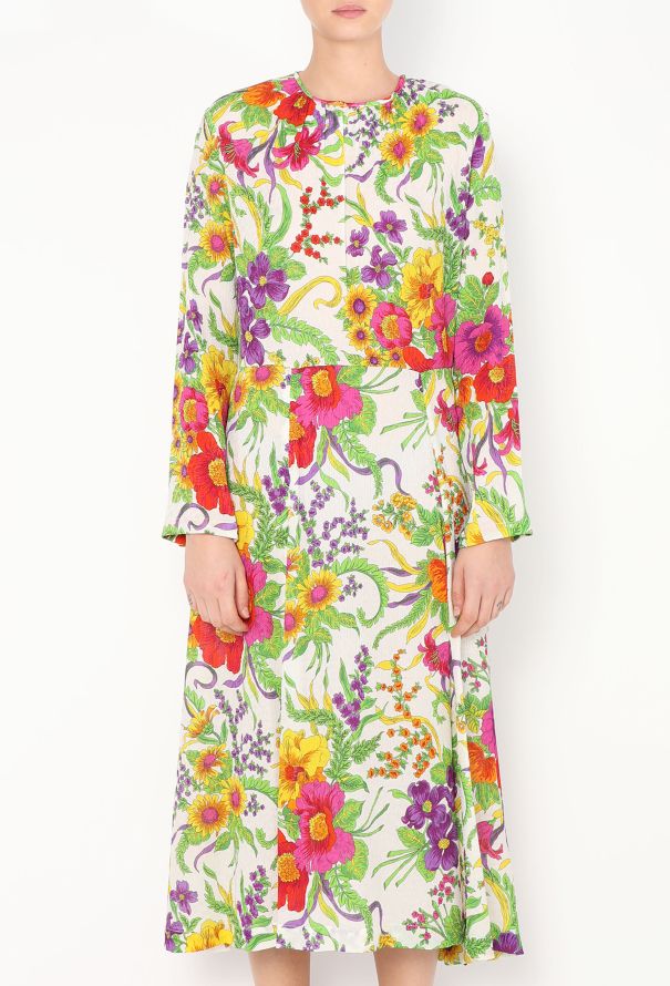 Balenciaga Pre-Fall 2017 Floral Chiffon Dress - 3