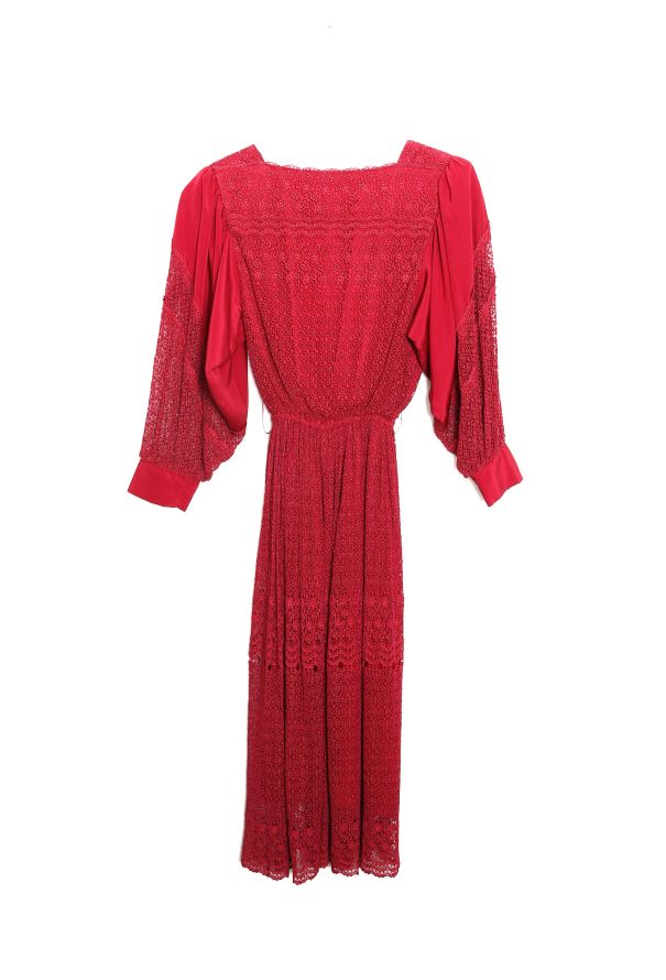 Floral Lace Crêpe Dress - 8
