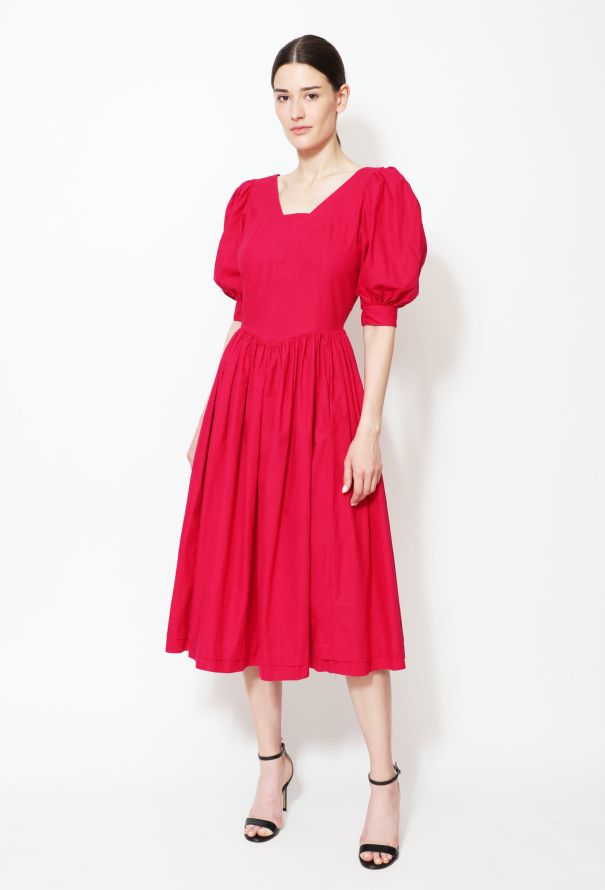 Exquisite Vintage Laura Ashley '80s Flared Puff Dress Ensemble - 2
