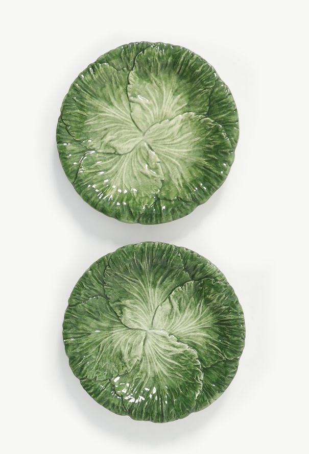 Dior '70s Porcelain Cabbage Plate Set - 1
