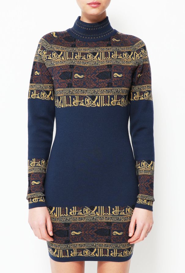 Alaïa COLLECTOR F/W 1990 Arabic Calligraphy Bodycon - 3