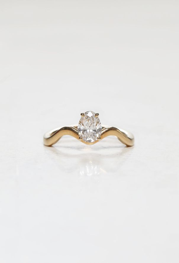 Mellerio 18k Yellow Gold Diamond Engagement Ring - 1