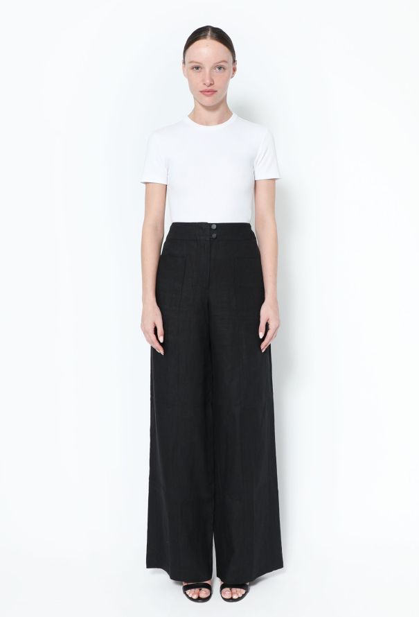 Chanel 1999 Wide-Leg Linen Trousers - 1
