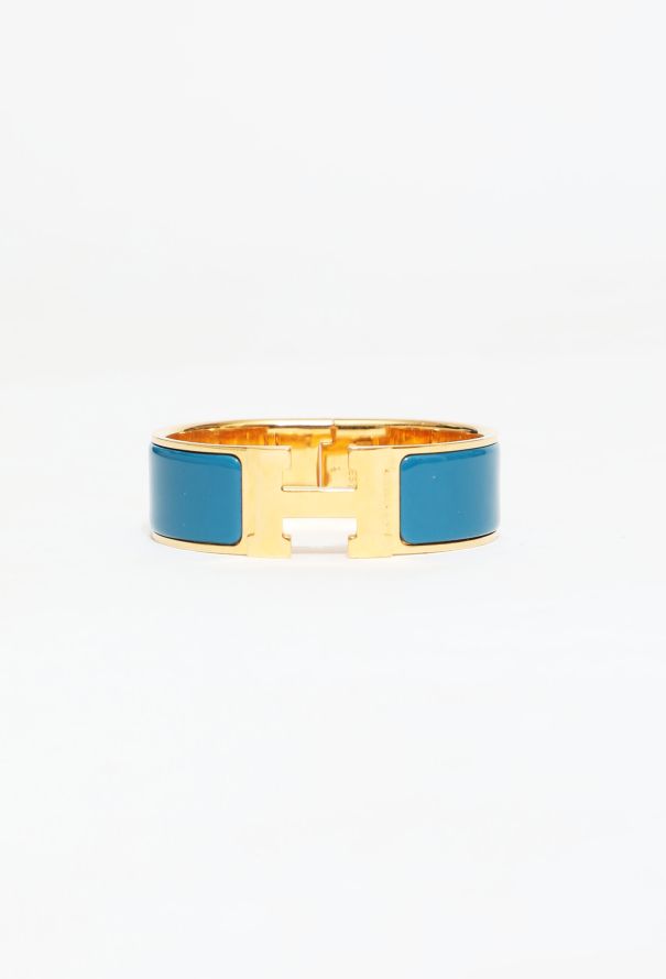 Hermès Teal 'H' Clic Clac Bracelet - 1