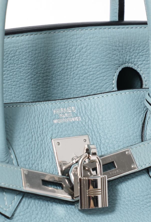 Hermès Bleu Ciel Clemence Birkin 40 - 14
