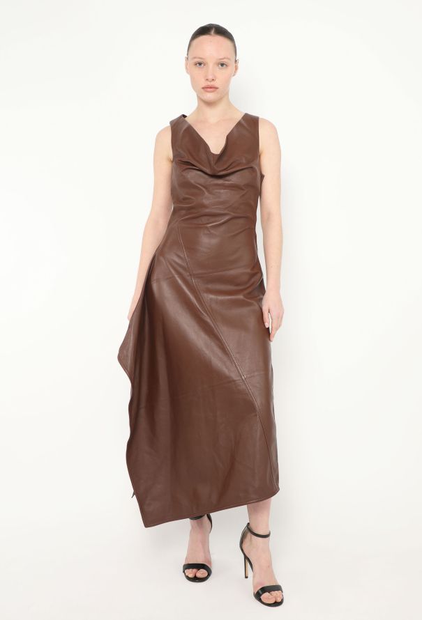 Bottega Veneta S/S 2023 Asymmetrical Nappa Dress - 4