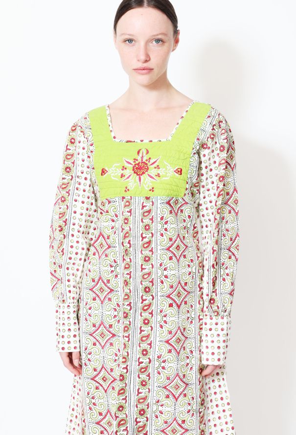 Paisley Dotted Tunic Dress - 3