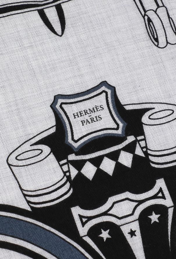 Hermès 2025 'Les Roues de Phaéton' Cashmere Shawl 140cm - 5