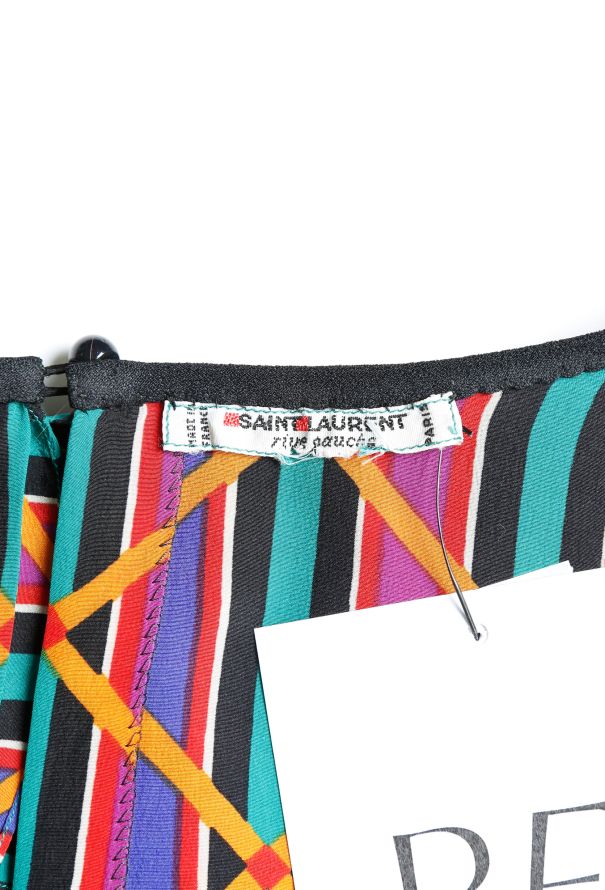 Saint Laurent Vintage Harlequin Silk Dress - 4
