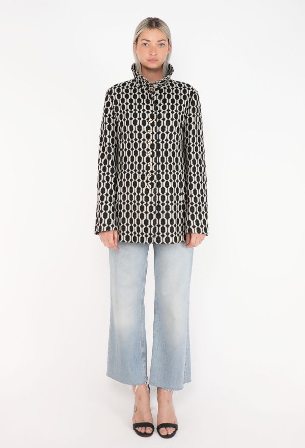 Gucci Geometric Jacquard Peacoat, 2021 - 5