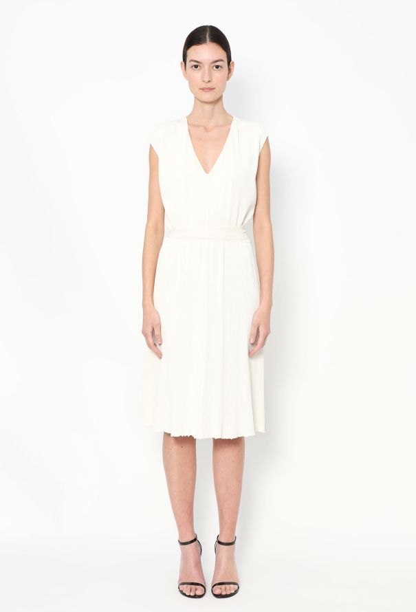 Céline Classic Belted Ribbed Dress - 5