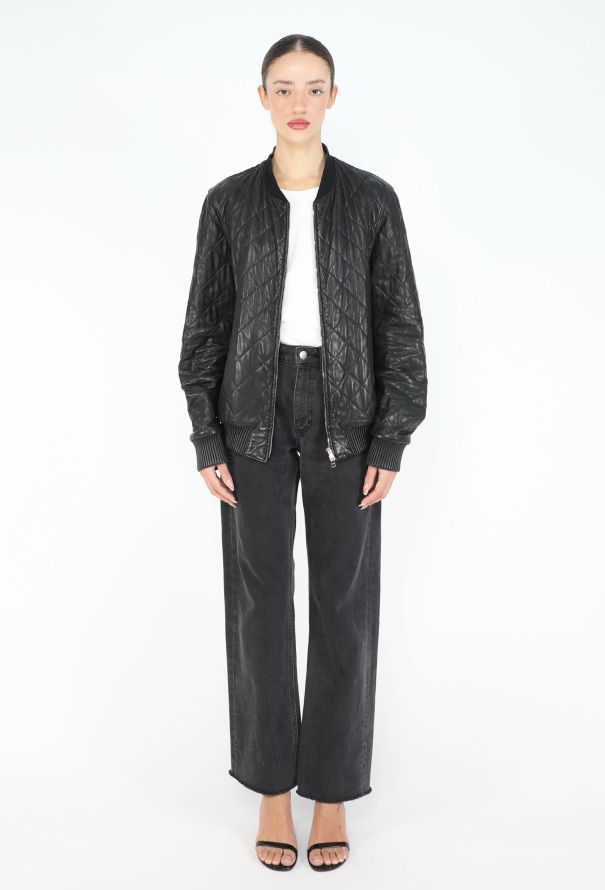 Gucci '90s Leather Bomber Jacket - 1