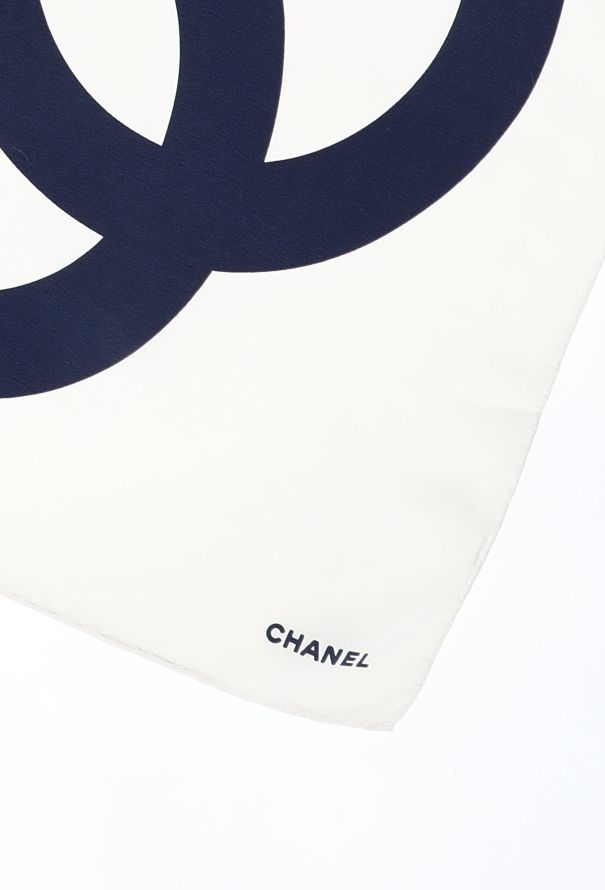 Chanel 2022 Bicolor Silk ‘CC’ Scarf - 3