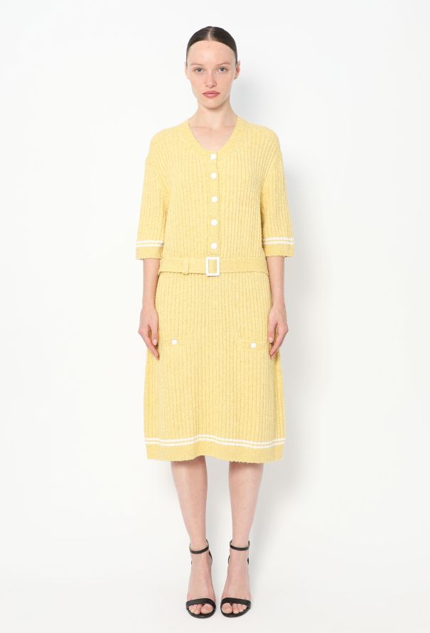 Chanel 2022 Belted Bouclé Tennis Dress - 3
