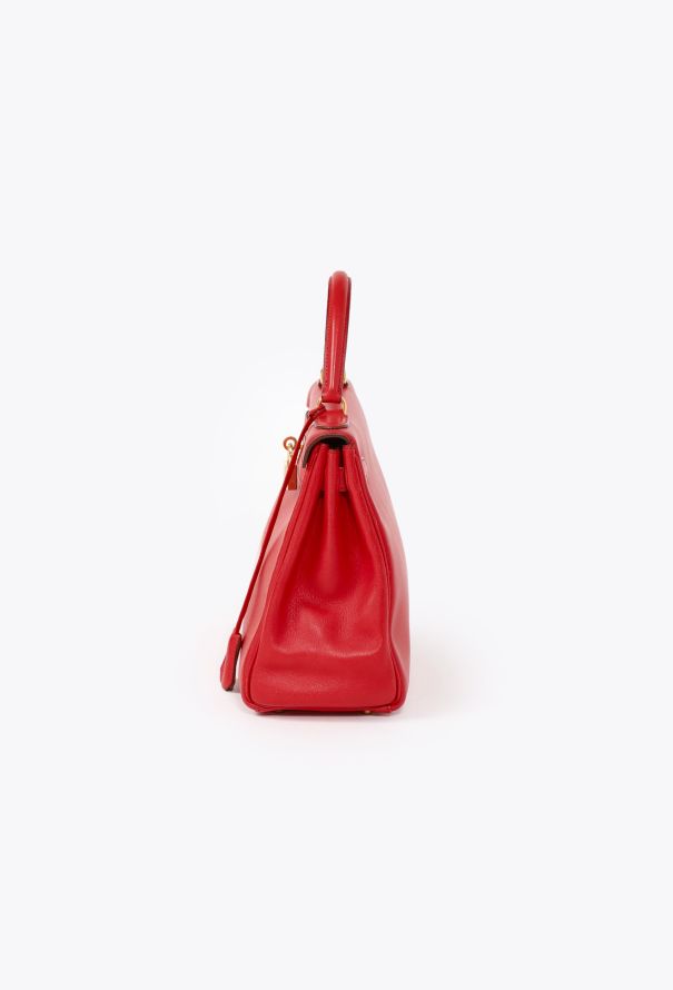 Hermès Vintage Rouge Vif  Gulliver Kelly Retourné 28 - 5