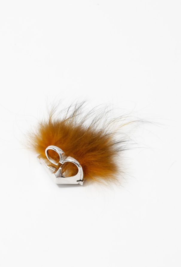 Fendi S/S 2014 Fox Fur Strass Monster Ring - 2