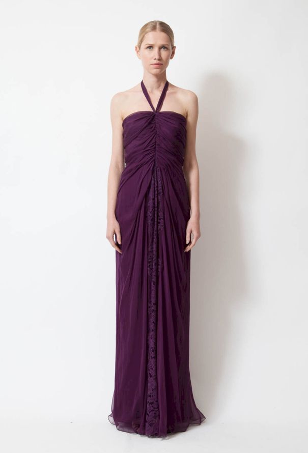 Lace Trimmed Gown - 1