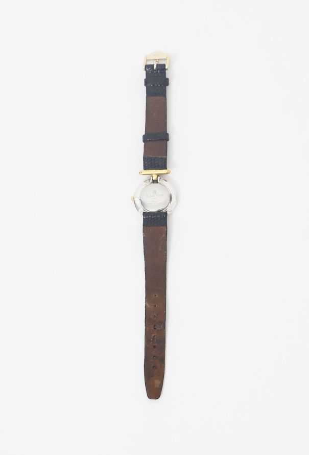 Lanvin Steel & Goldstone Bezel Watch - 4