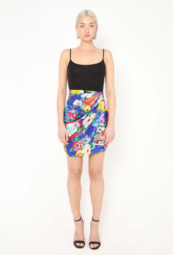 Emanuel Ungaro Vintage Ruched Silk Wrap Skirt - 2