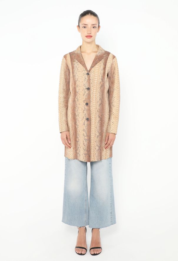 Prada S/S 2004 Python Trench Coat - 3