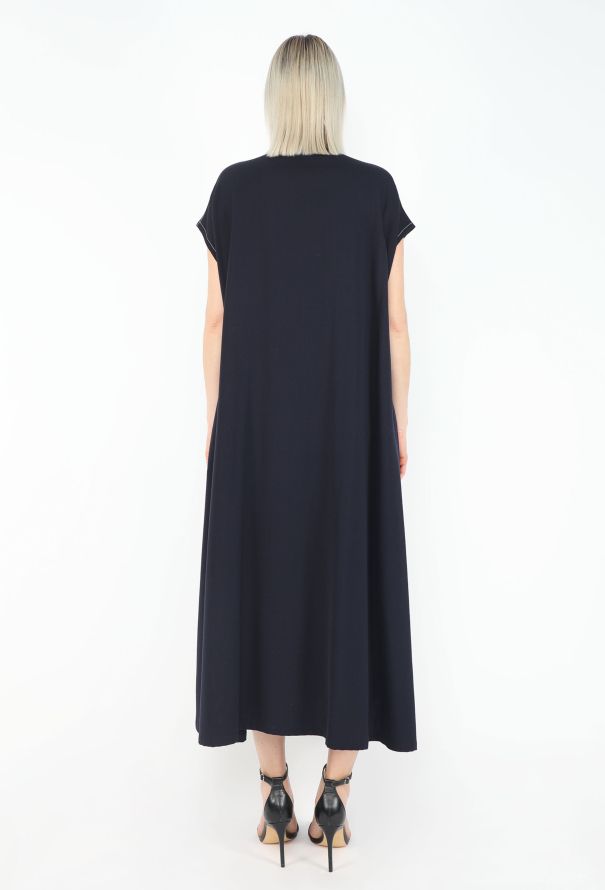 Yohji Yamamoto F/W 1993 Contrast Stitch Flared Dress - 7