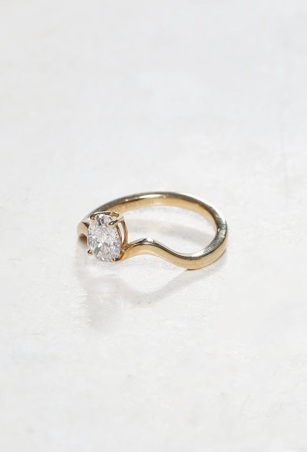 Mellerio 18k Yellow Gold Diamond Engagement Ring - 3