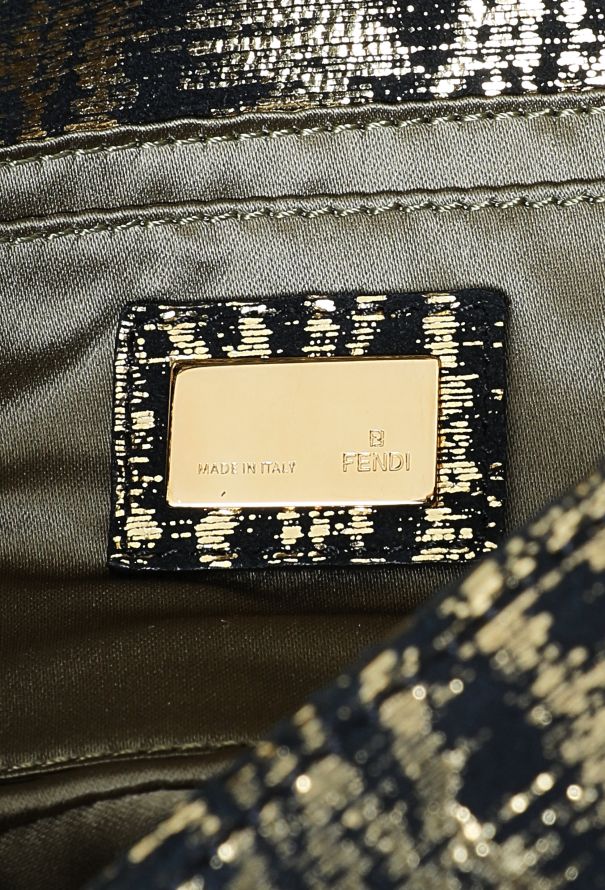 Fendi Metallic Tiger Print Clutch - 10