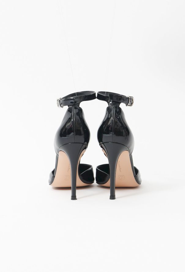 Gianvito Rossi - Black Patent Ankle-Strap Heels - 5