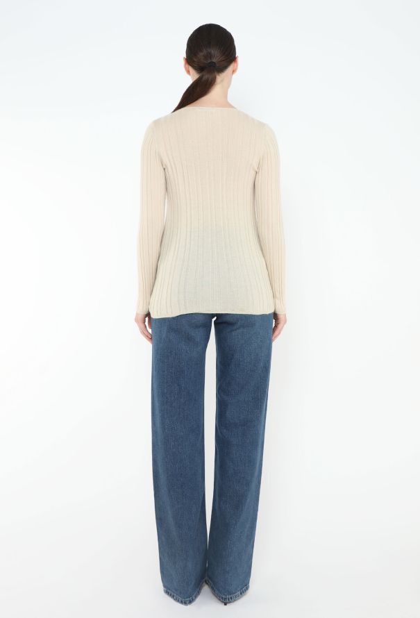Prada '90s Ribbed Cashmere Cardigan - 3