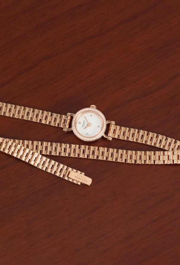 Hermès 18K Rose Gold & Diamond Faubourg Double-Tour Watch - 4