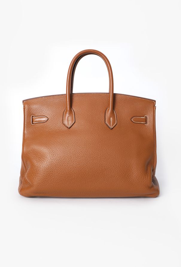 Hermès Gold Taurillon Clémence Birkin 35 - 6