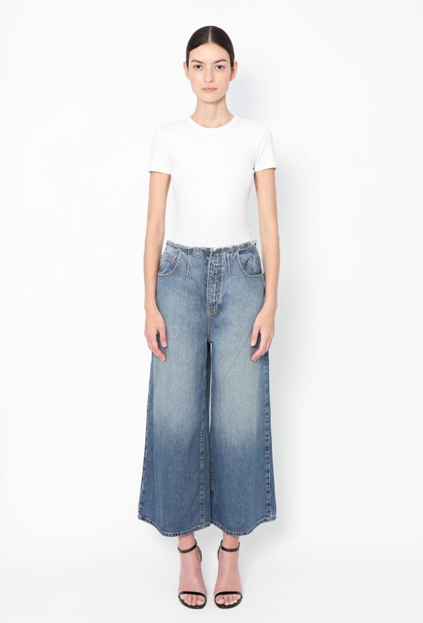 Alaïa 2022 Wide-Leg Frayed Jeans - 3