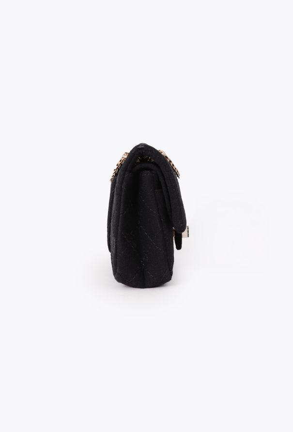 Chanel Black Jersey 2.55 Medium Flap Bag - 5