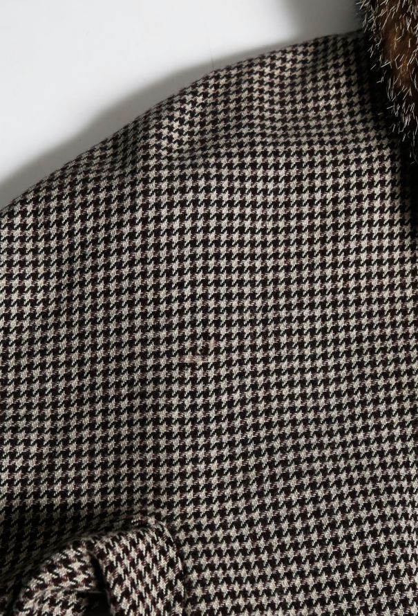 Marni Marni Houndstooth Fox Collar Coat - 6