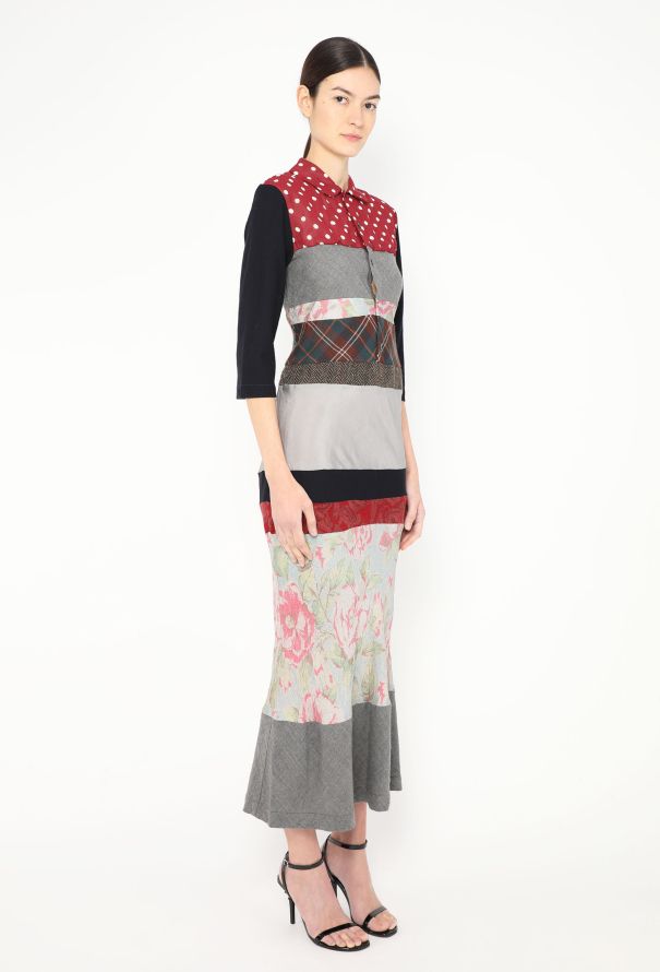 Comme des Garçons 2000 Fluted Patchwork Dress - 3