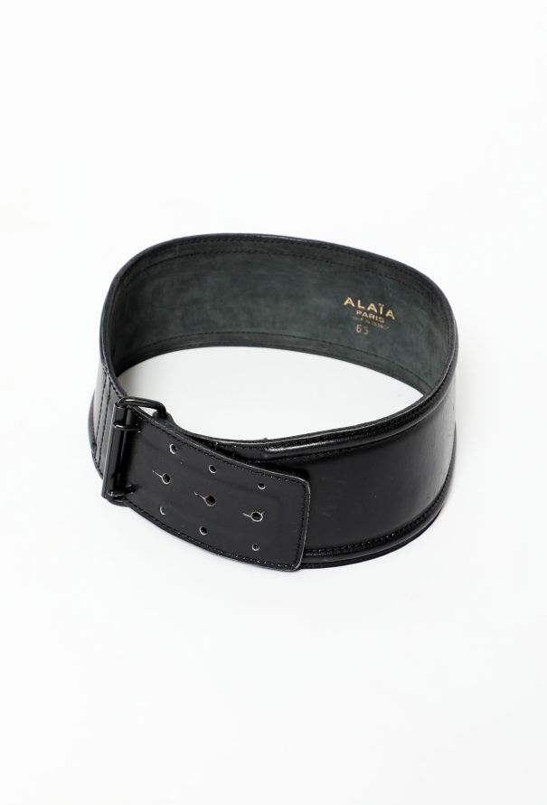 Alaïa Vintage Leather Corset Belt - 1