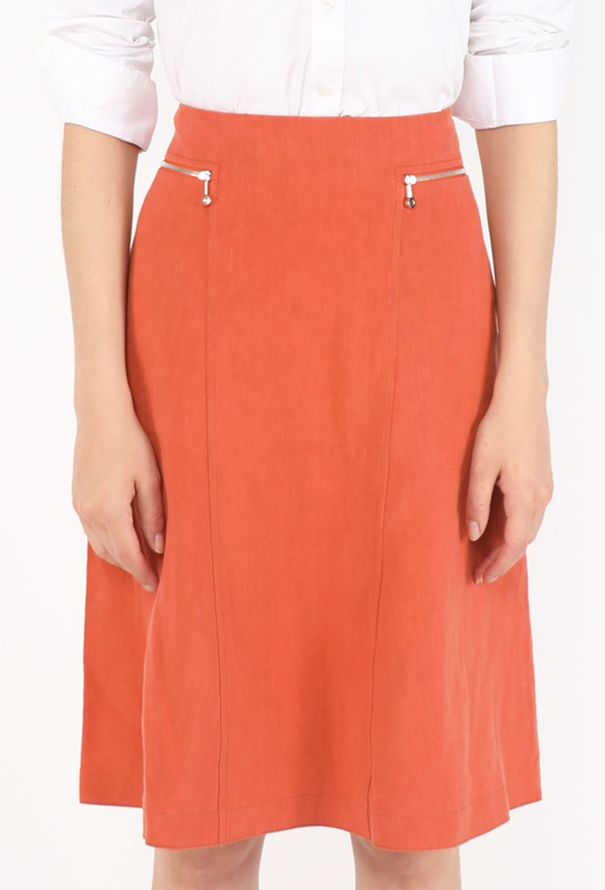 Hermès Zipper Linen Skirt, S/S 2021 - 3