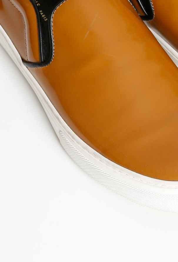 Céline 2014 Patent Slip-On Sneakers Cognac - 7