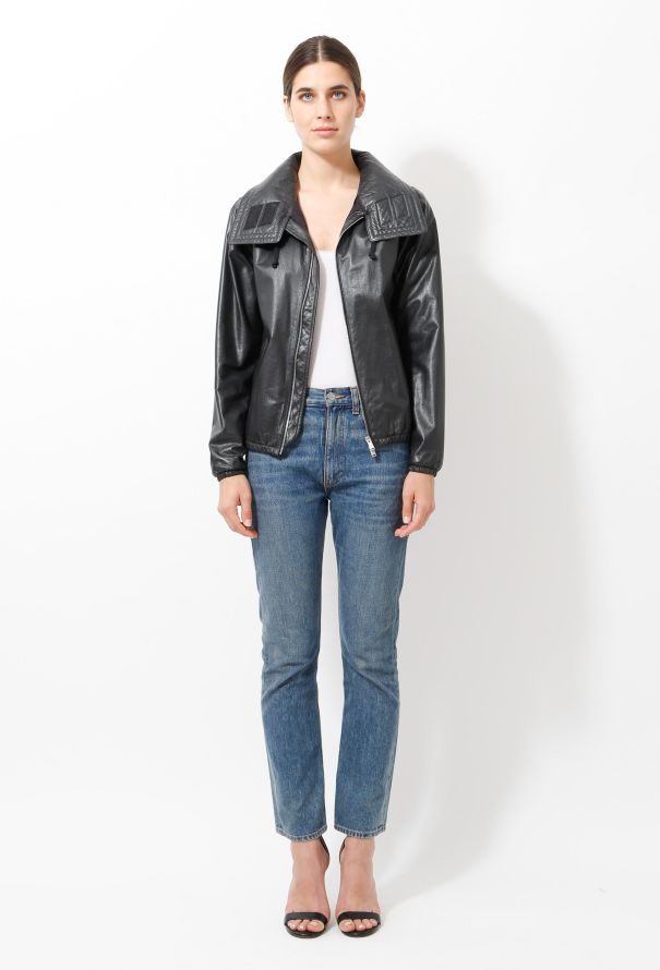 Céline Hooded Leather Parka - 4