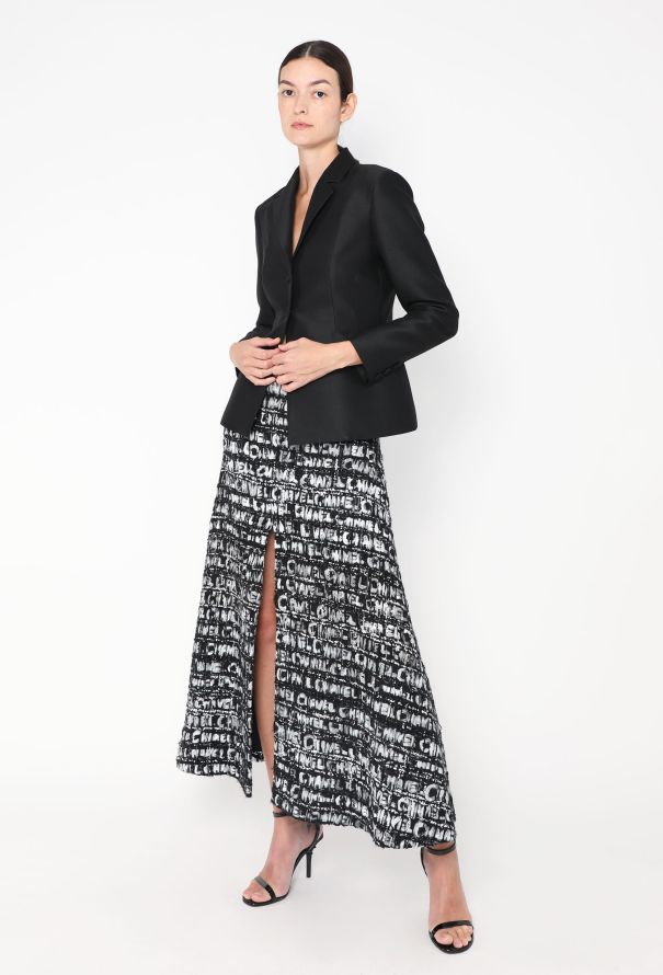 Chanel STUNNING Pre-Fall 2023 Dakar Hand-Painted Ribbon Skirt - 4