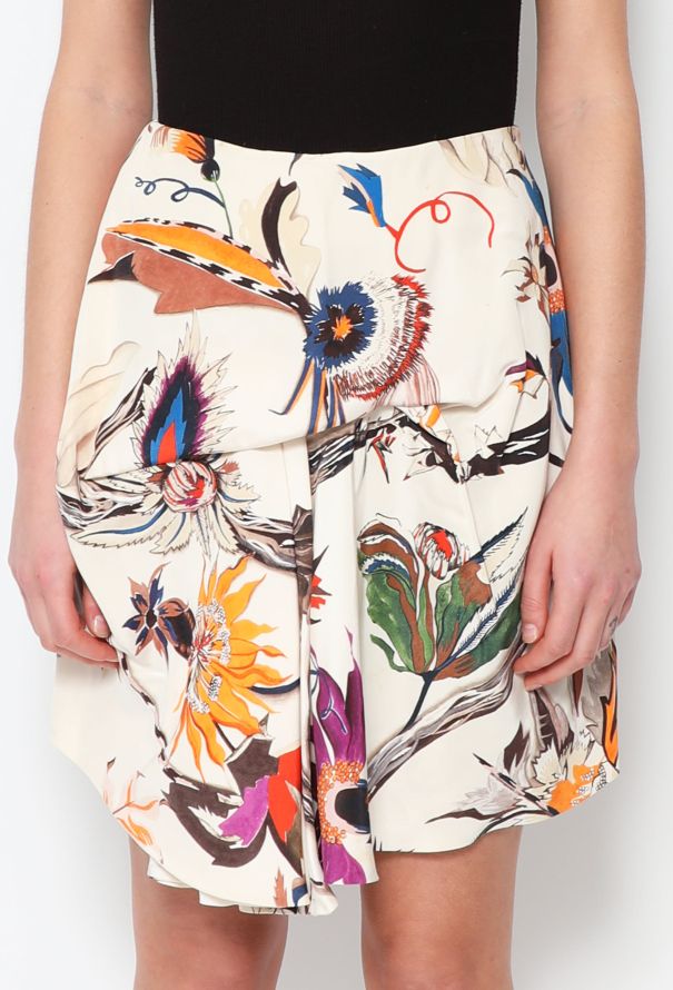 Balenciaga F/W 2011 Graphic Silk Skirt - 3