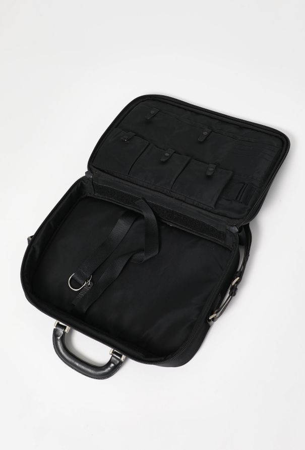 Prada Black Nylon Briefcase - 16