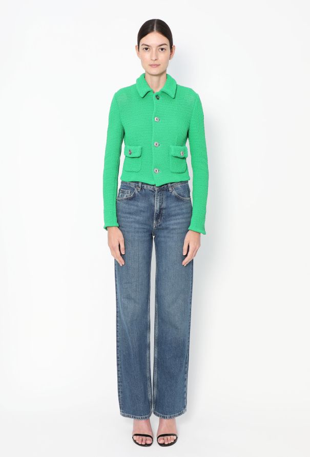 Bottega Veneta S/S 2021 Cropped Woven Jacket - 4