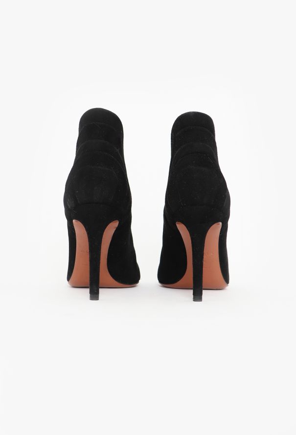 Alaïa Tiered Suede Ankle Boots - 4