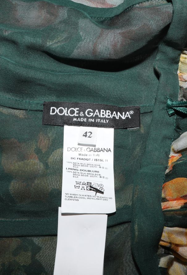 Dolce & Gabbana Gardenia Silk Chiffon Gown, 2023 - 5